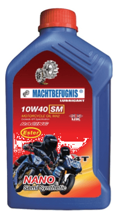 Motorcycle Oil MACHTBEFUGNIS LUBRICANTS Oil NANO SEMI SYNTHETIC 10W40 API SM