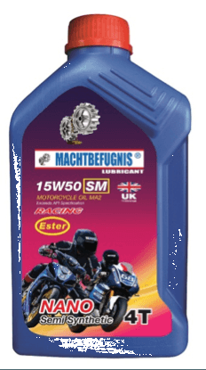 Motorcycle Oil MACHTBEFUGNIS LUBRICANTS Oil NANO SEMI SYNTHETIC 15W50 API SM